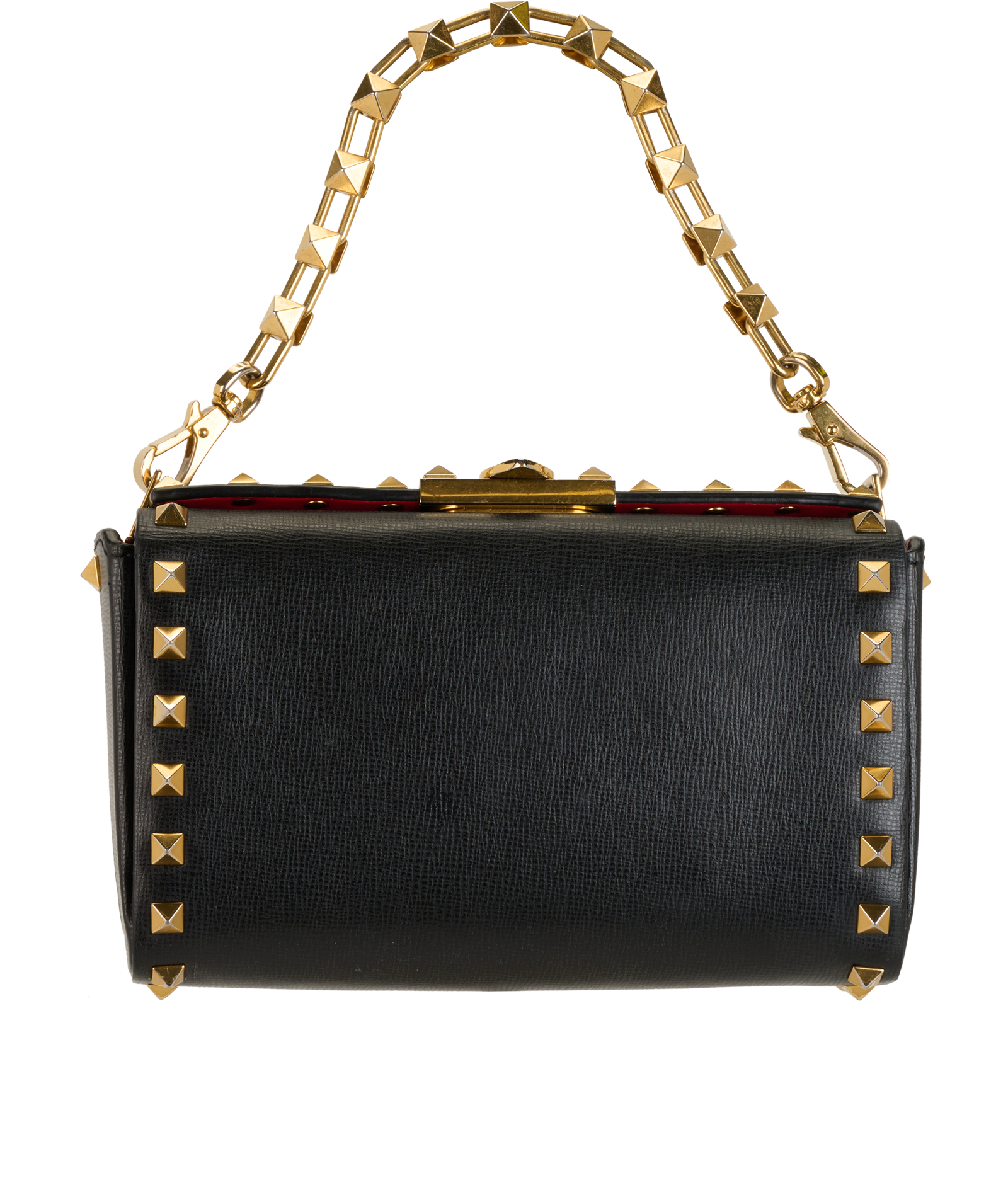 Alcove Box Rockstud, &pound;550, Handbags, Black, Leather, Back view